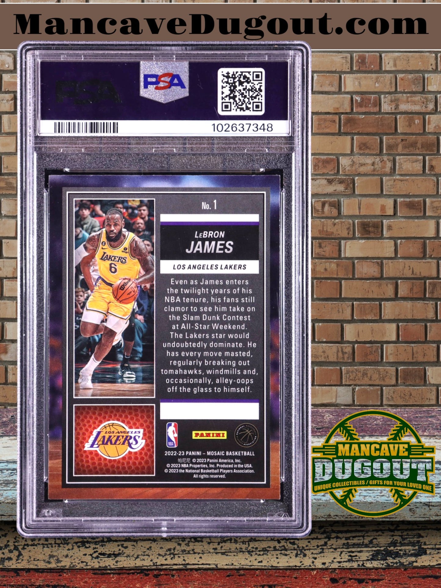 LeBron James — 2022 23 Panini Mosaic - Jam Masters Insert — Card #1 - PSA 9 (Mint)