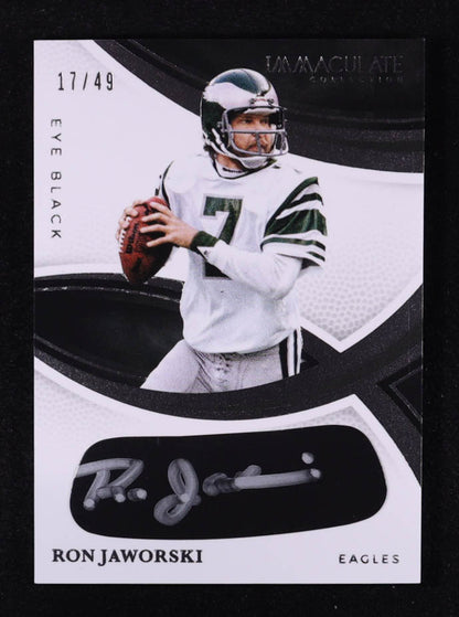 Ron Jaworski – 2025 Immaculate Collection - Immaculate Eye Black Autograph #23 – Serial #17/49