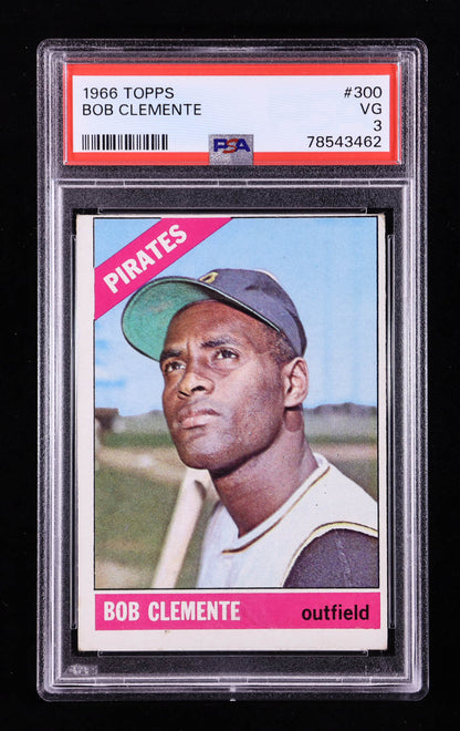Bob Clemente — 1966 Topps #300 - PSA 3 (VG) — Hall of Fame Icon