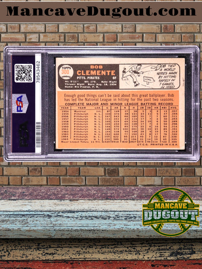 Bob Clemente — 1966 Topps #300 - PSA 3 (VG) — Hall of Fame Icon