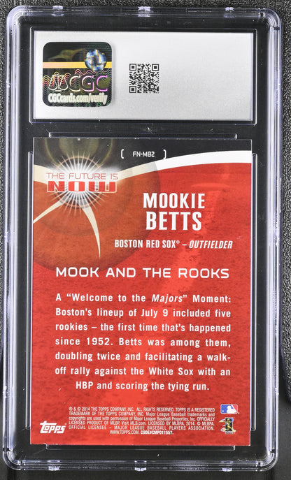 Mookie Betts – 2014 Topps Update - Future Is Now #FN MB2 – Rookie Card - CGC 9 Mint