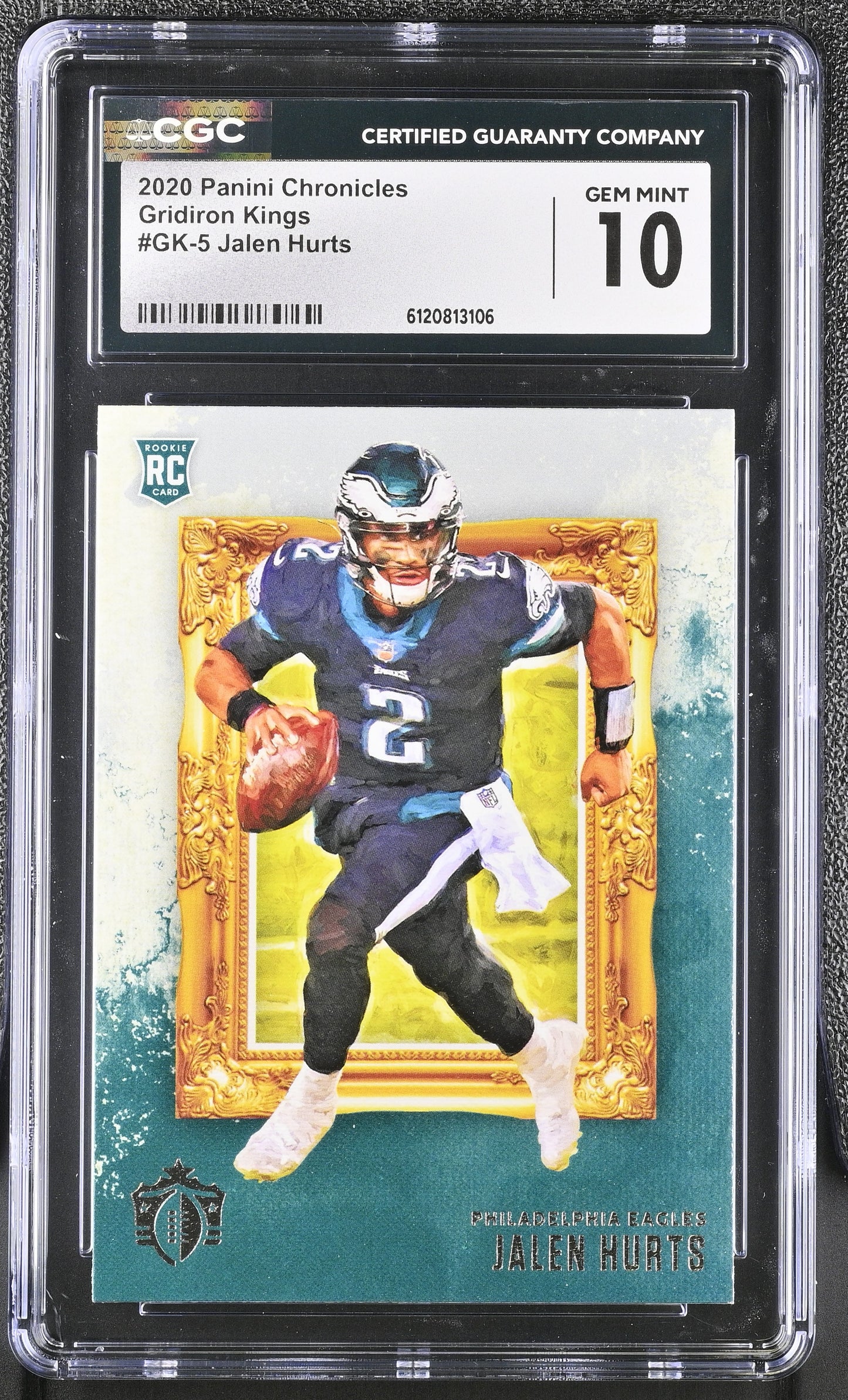Jalen Hurts — 2020 Panini Chronicles - Gridiron Kings Rookie Card #GK 5 - CGC 10 Gem Mint