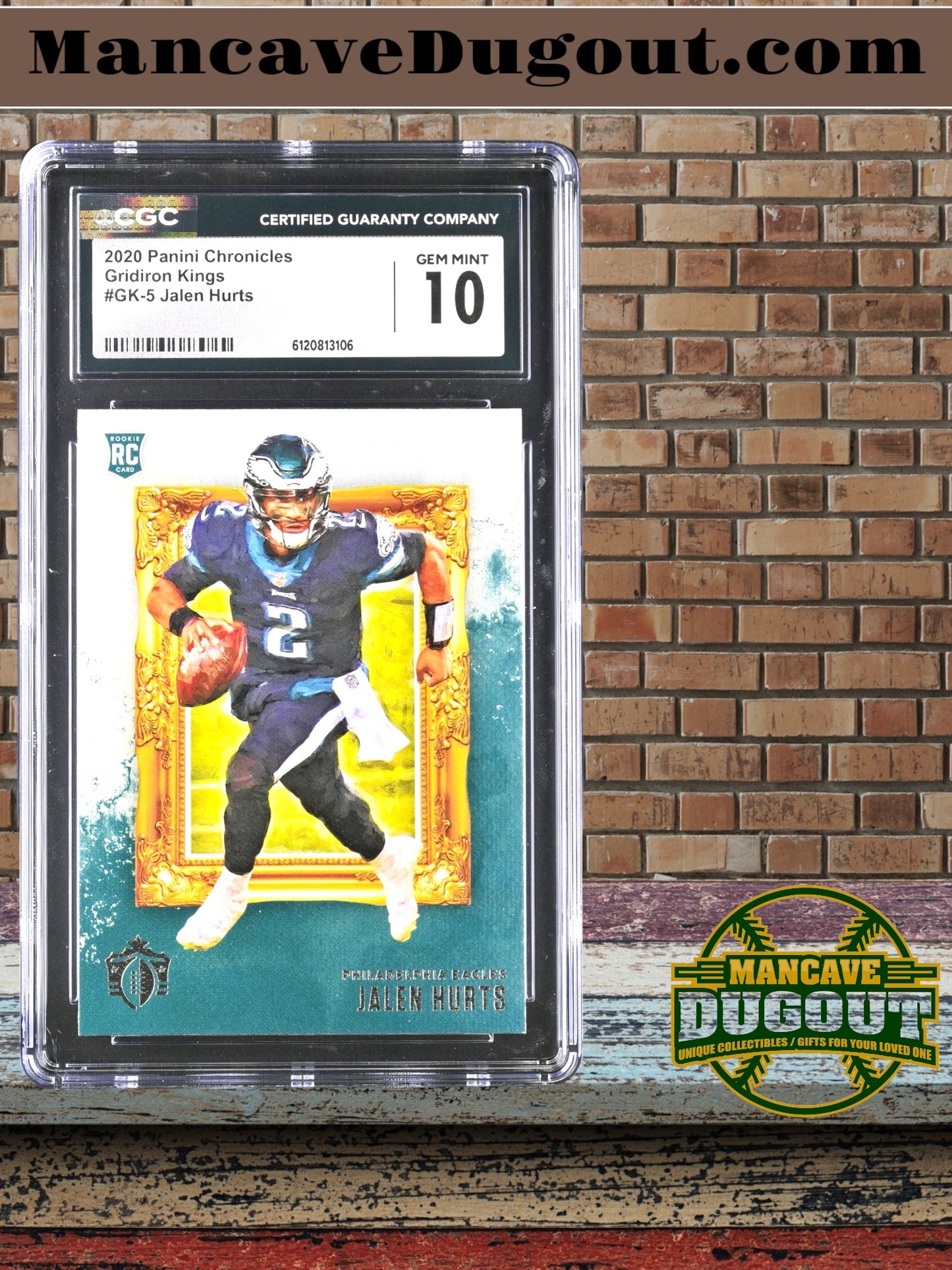 Jalen Hurts — 2020 Panini Chronicles - Gridiron Kings Rookie Card #GK 5 - CGC 10 Gem Mint