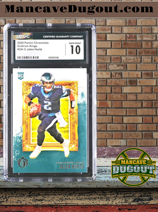 Jalen Hurts — 2020 Panini Chronicles - Gridiron Kings Rookie Card #GK 5 - CGC 10 Gem Mint