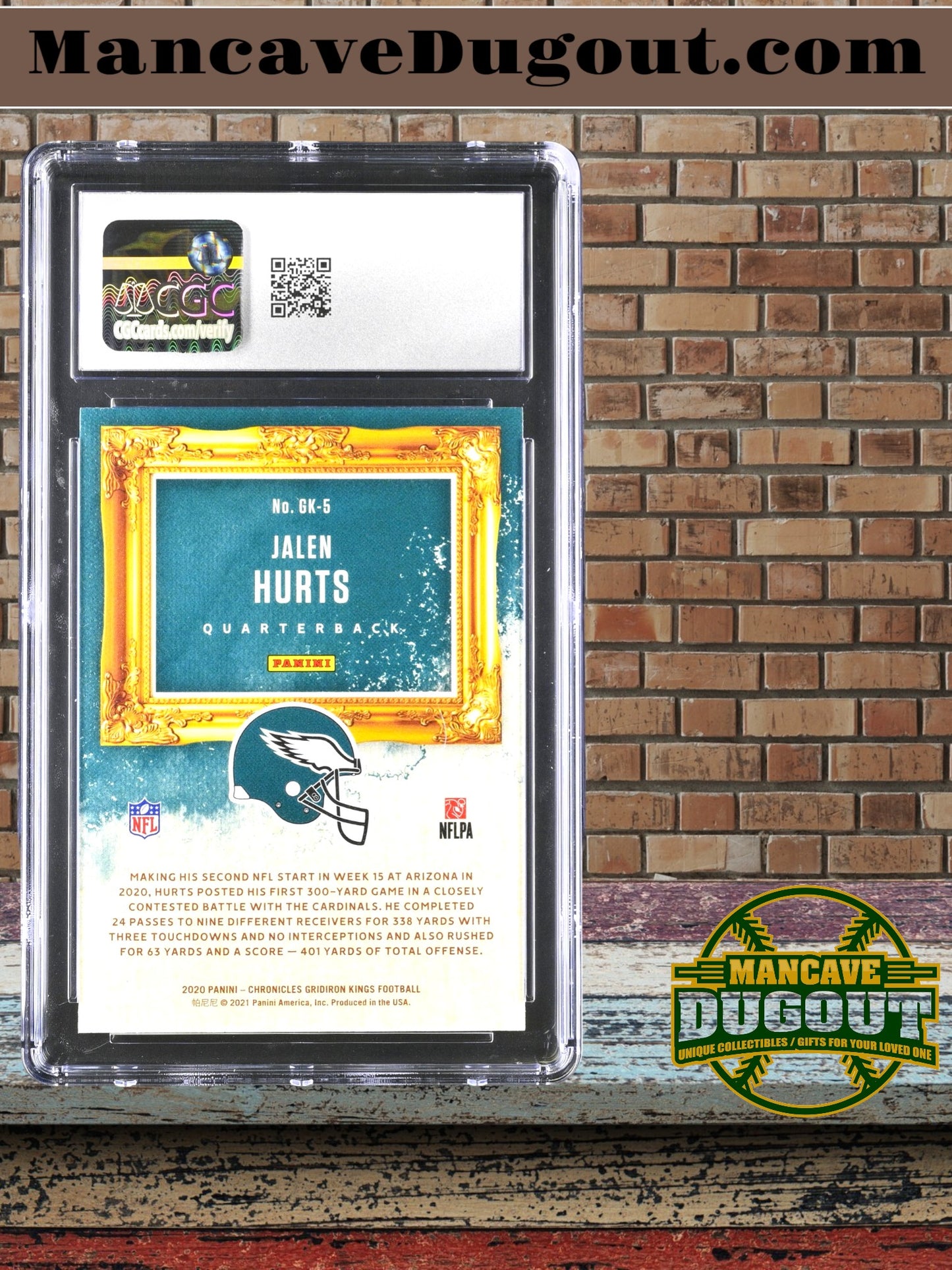 Jalen Hurts — 2020 Panini Chronicles - Gridiron Kings Rookie Card #GK 5 - CGC 10 Gem Mint
