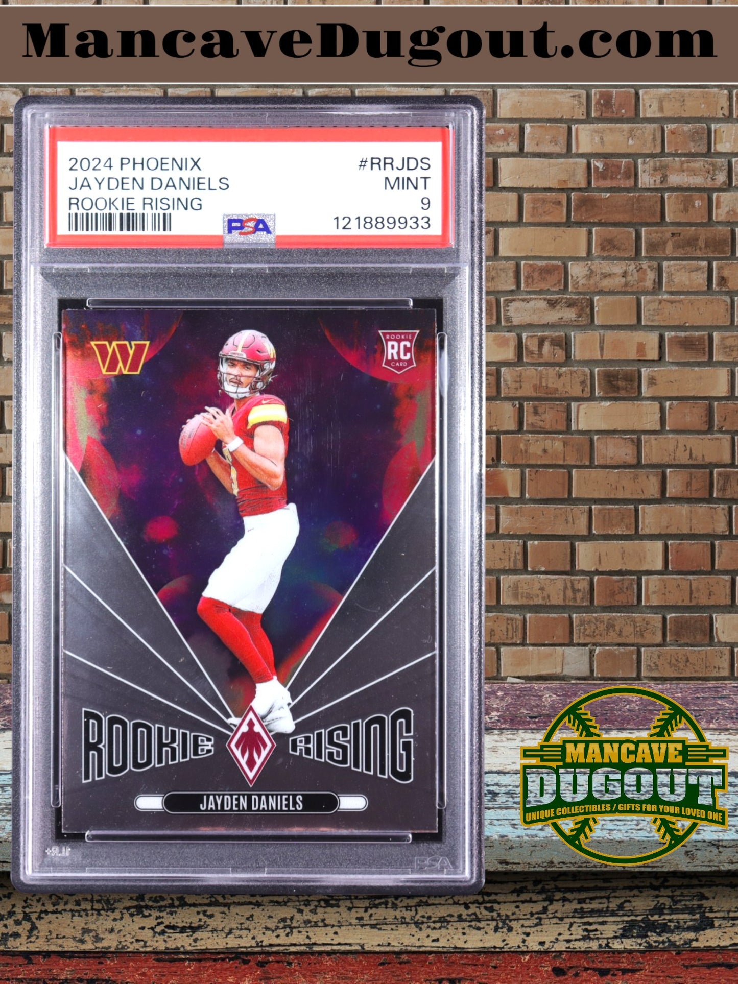 Jayden Daniels – 2024 Panini Phoenix - Rookie Rising #43 – Rookie Card (PSA 9)