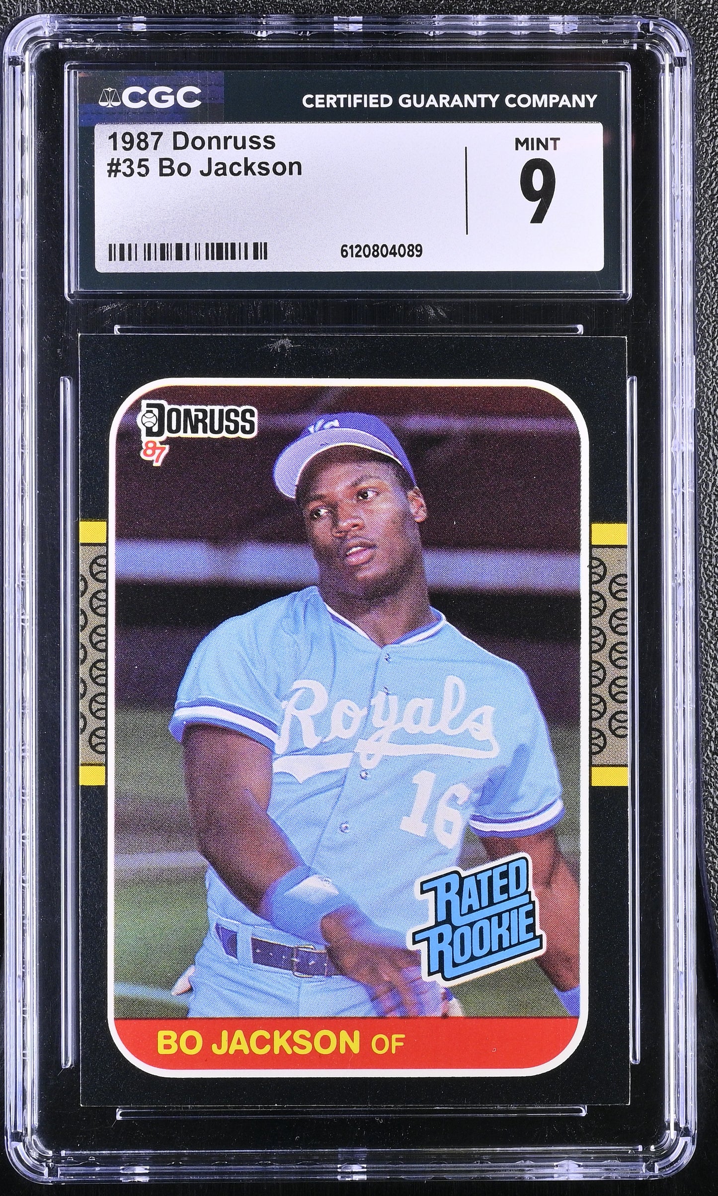 Bo Jackson — 1987 Donruss #35 - Rookie Card (RC) - CGC 9 Mint