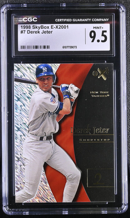 Derek Jeter — 1998 E X2001 #7 - CGC 9.5 (Gem Mint+) — Late 90s Acetate Classic