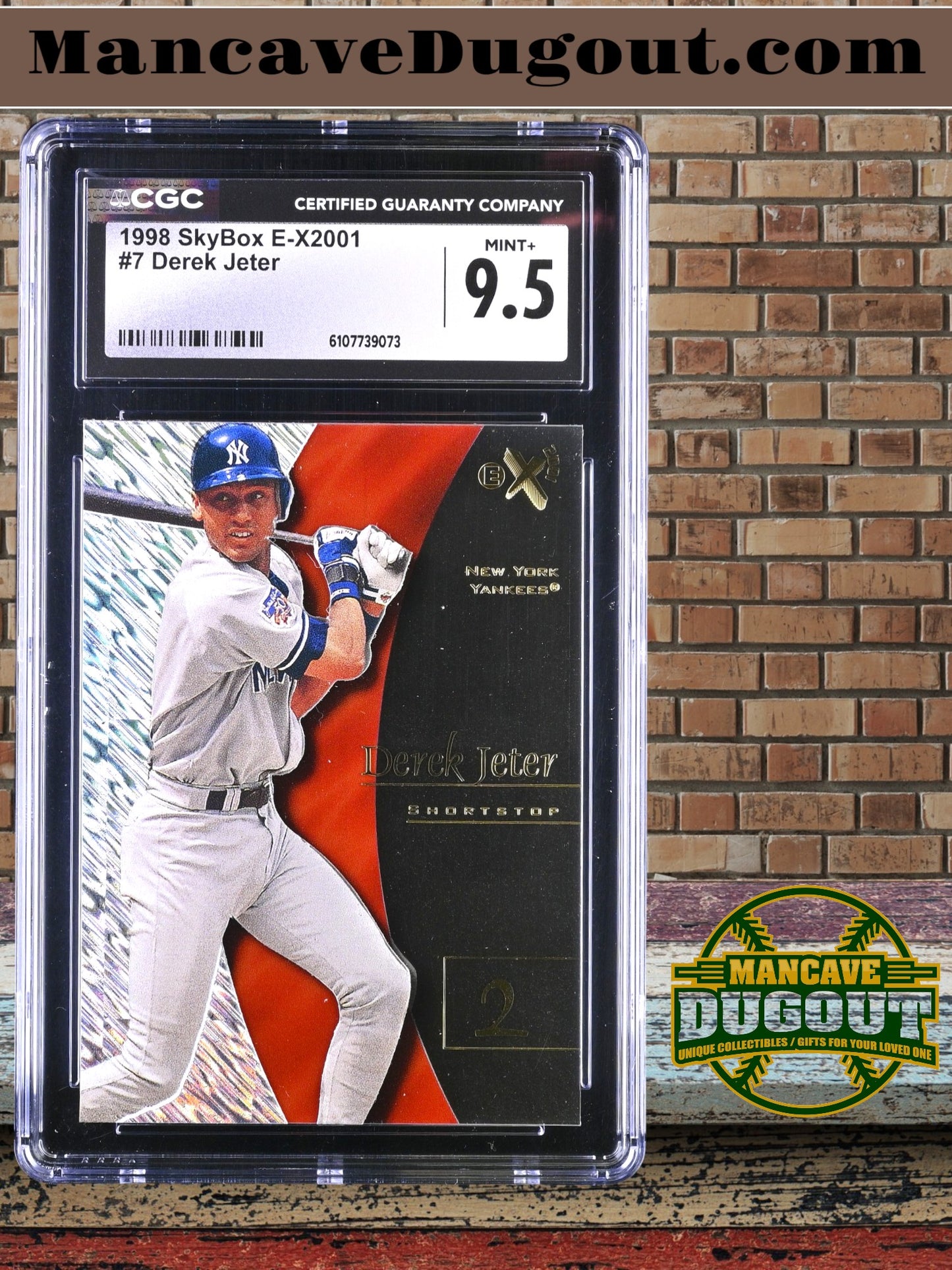 Derek Jeter — 1998 E X2001 #7 - CGC 9.5 (Gem Mint+) — Late 90s Acetate Classic