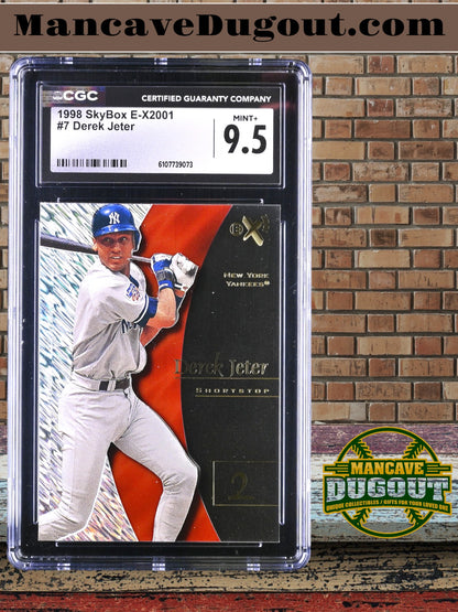 Derek Jeter — 1998 E X2001 #7 - CGC 9.5 (Gem Mint+) — Late 90s Acetate Classic