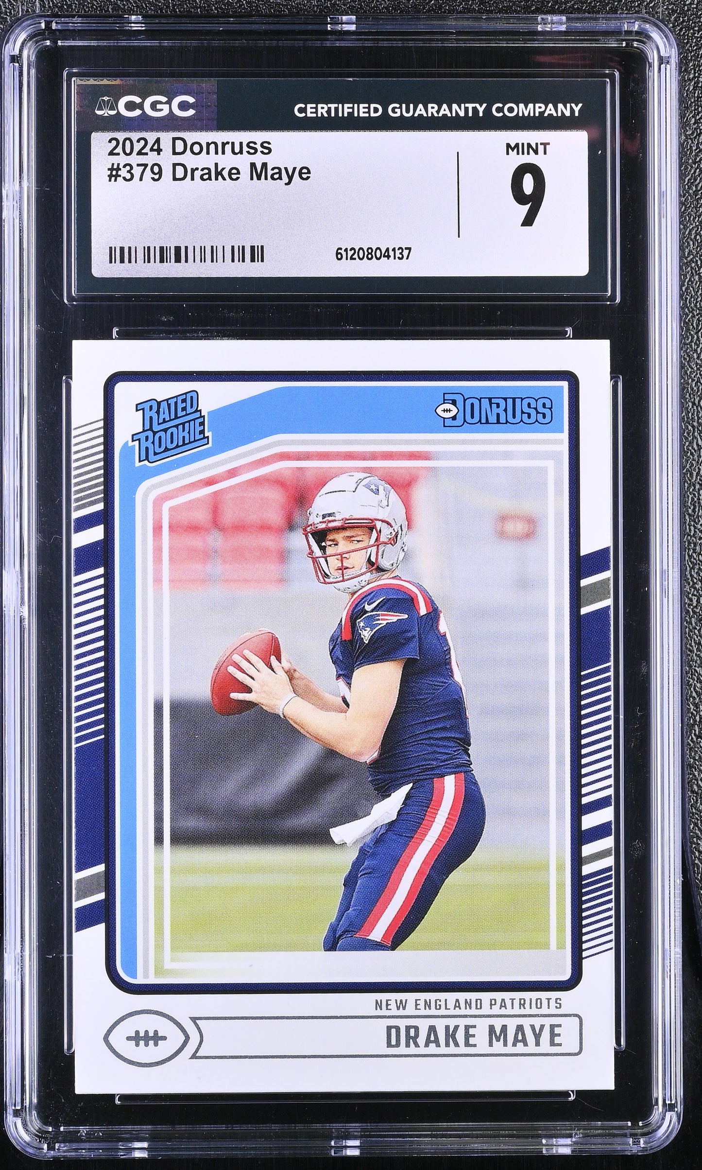 Drake Maye — 2024 Donruss - Rookie Card #379 - CGC 9 (Mint)