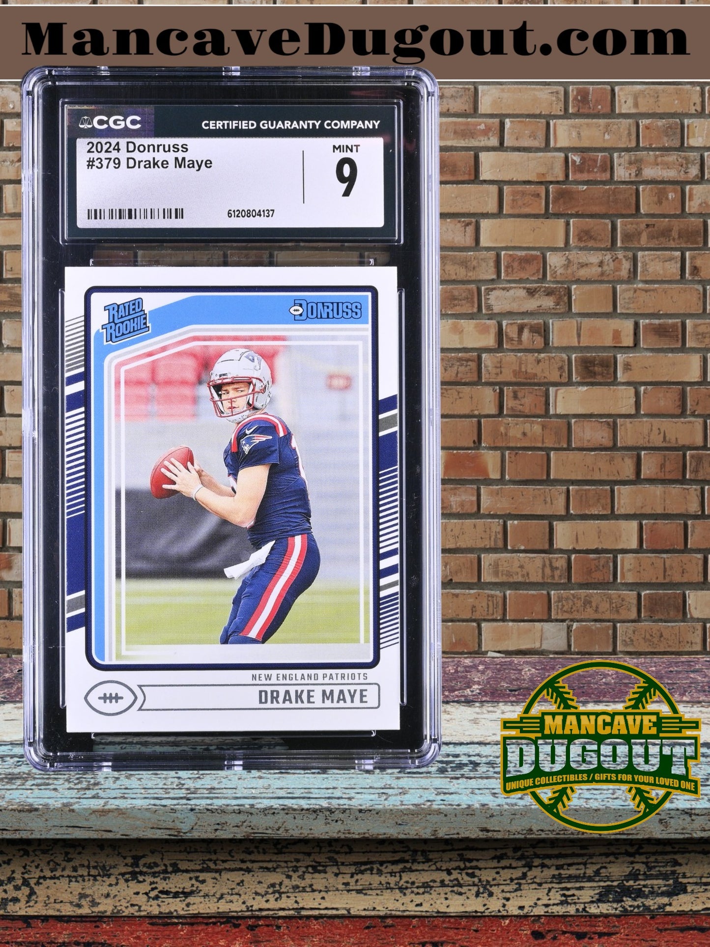 Drake Maye — 2024 Donruss - Rookie Card #379 - CGC 9 (Mint)