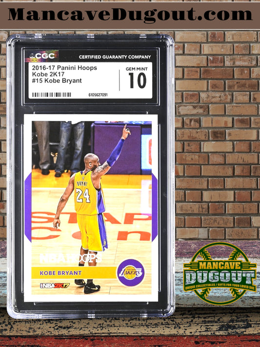Kobe Bryant — 2016 17 Panini Hoops - Kobe 2K17 Insert — Card #15 - CGC 10 Gem Mint