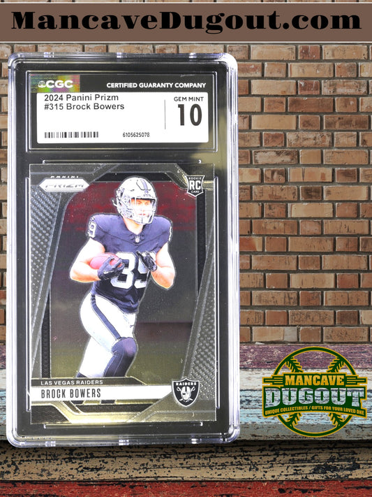Brock Bowers — 2024 Panini Prizm - Rookie Card #315 - CGC 10 Gem Mint