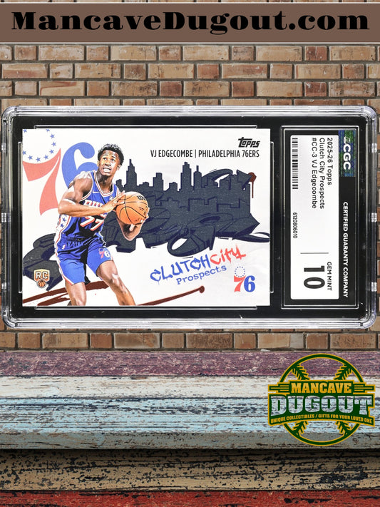 VJ Edgecombe — 2025 26 Topps - Clutch City Prospects — Rookie Card #CC 3 - CGC 10 Gem Mint