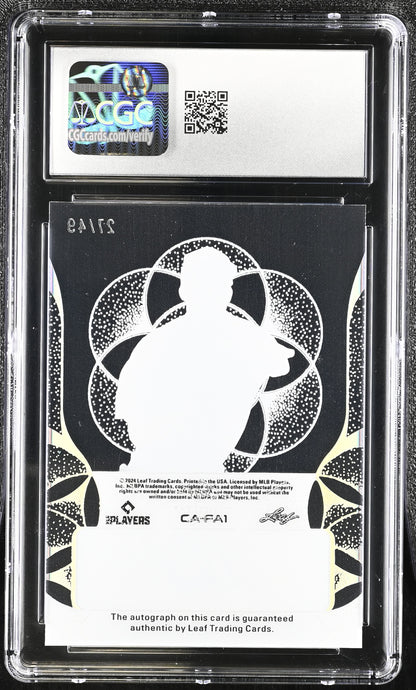 Franklin Arias — 2024 Leaf Trinity-Clear Autographs — Platinum Foil #CA‑FA1-Serial‑Numbered 27/49