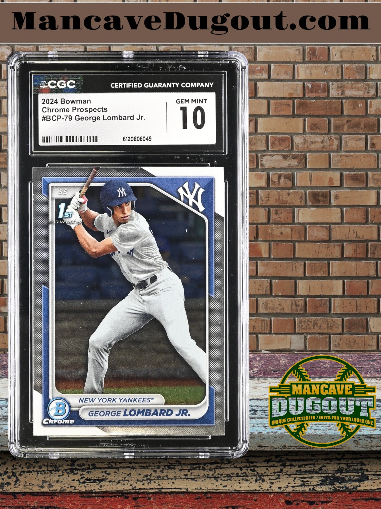George Lombard Jr. — 2024 Bowman Chrome Prospects - Rookie/Prospect Card #BCP 79 - CGC 10 Gem Mint