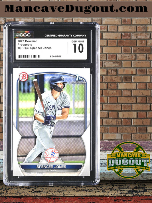 Spencer Jones — 2023 Bowman Prospects - Rookie/Prospect Card #BP139 - CGC 10 Gem Mint