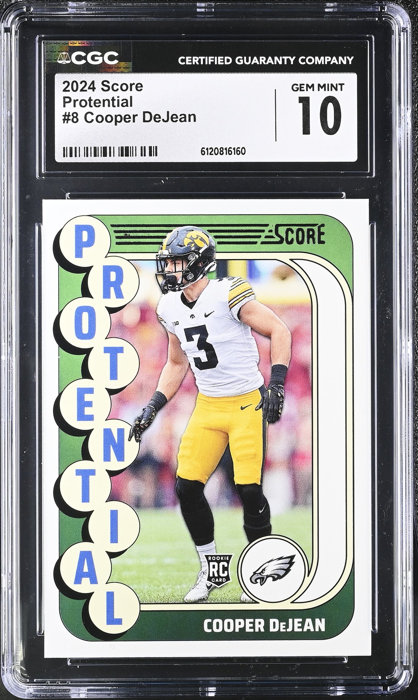 Cooper DeJean — 2024 Score Protential - Rookie Card #8 - CGC 10 Gem Mint