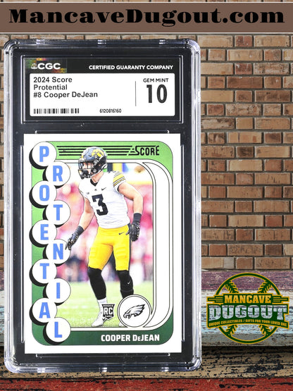 Cooper DeJean — 2024 Score Protential - Rookie Card #8 - CGC 10 Gem Mint