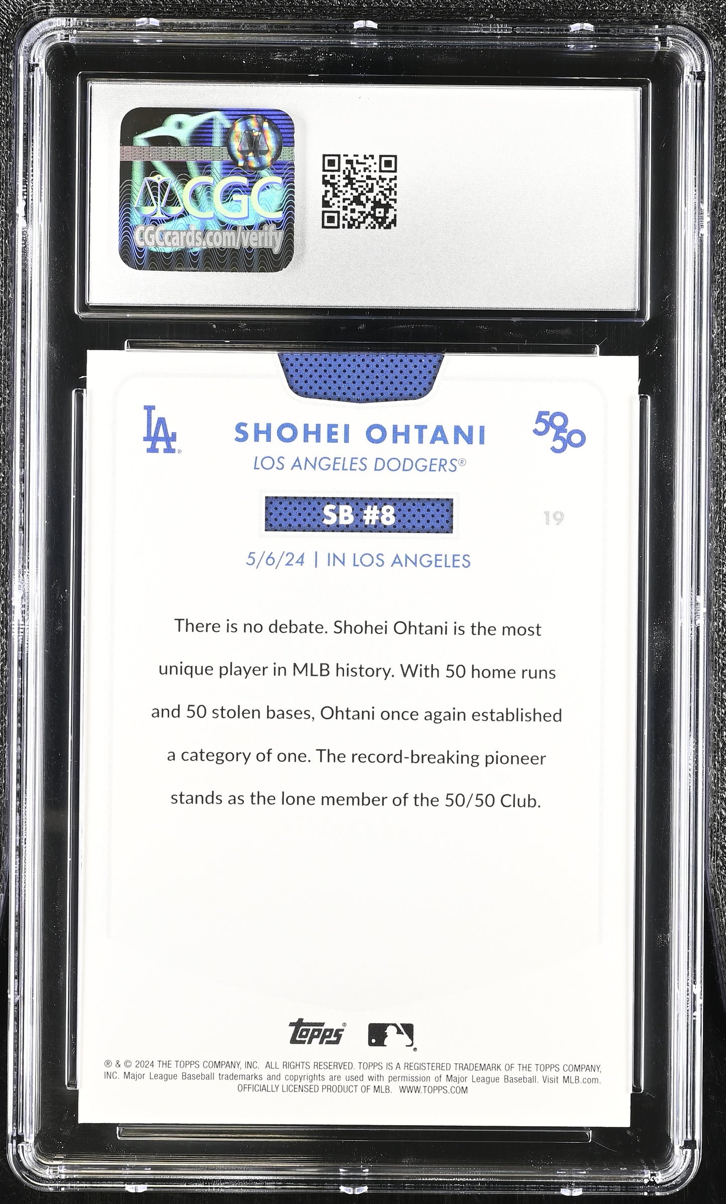 Shohei Ohtani — 2024 Topps 5050 - Card #19 - CGC 10 Gem Mint