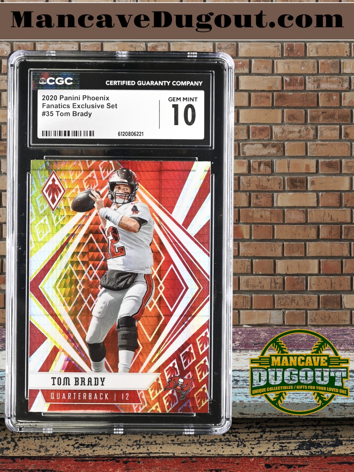 Tom Brady — 2020 Panini Phoenix - Fire Burst Parallel #35 - CGC 10 Gem Mint