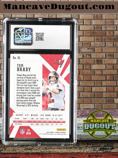 Tom Brady — 2020 Panini Phoenix - Fire Burst Parallel #35 - CGC 10 Gem Mint