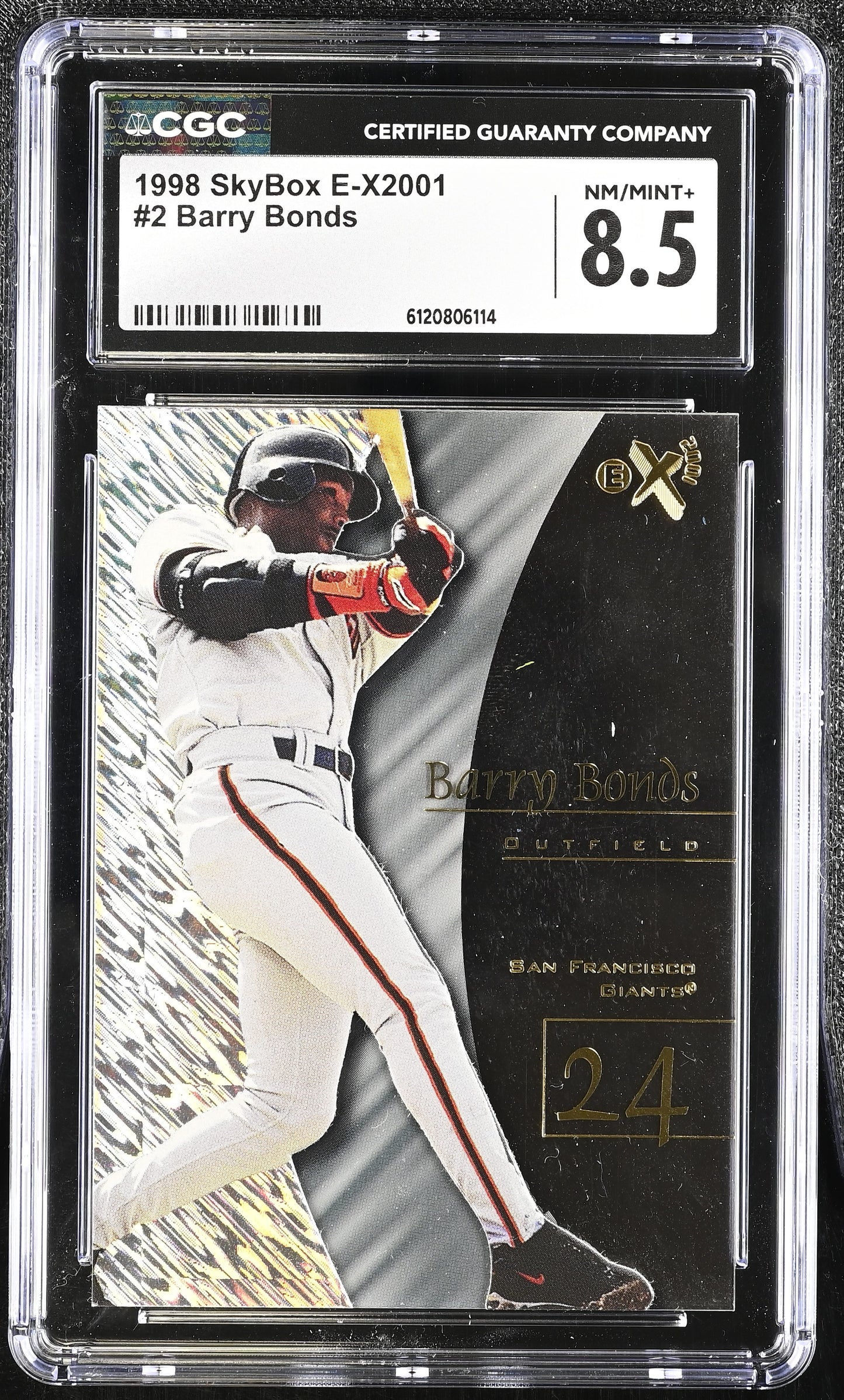 Barry Bonds — 1998 SkyBox E X2001 - Card #2 - CGC 8.5