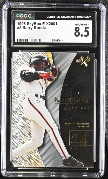 Barry Bonds — 1998 SkyBox E X2001 - Card #2 - CGC 8.5