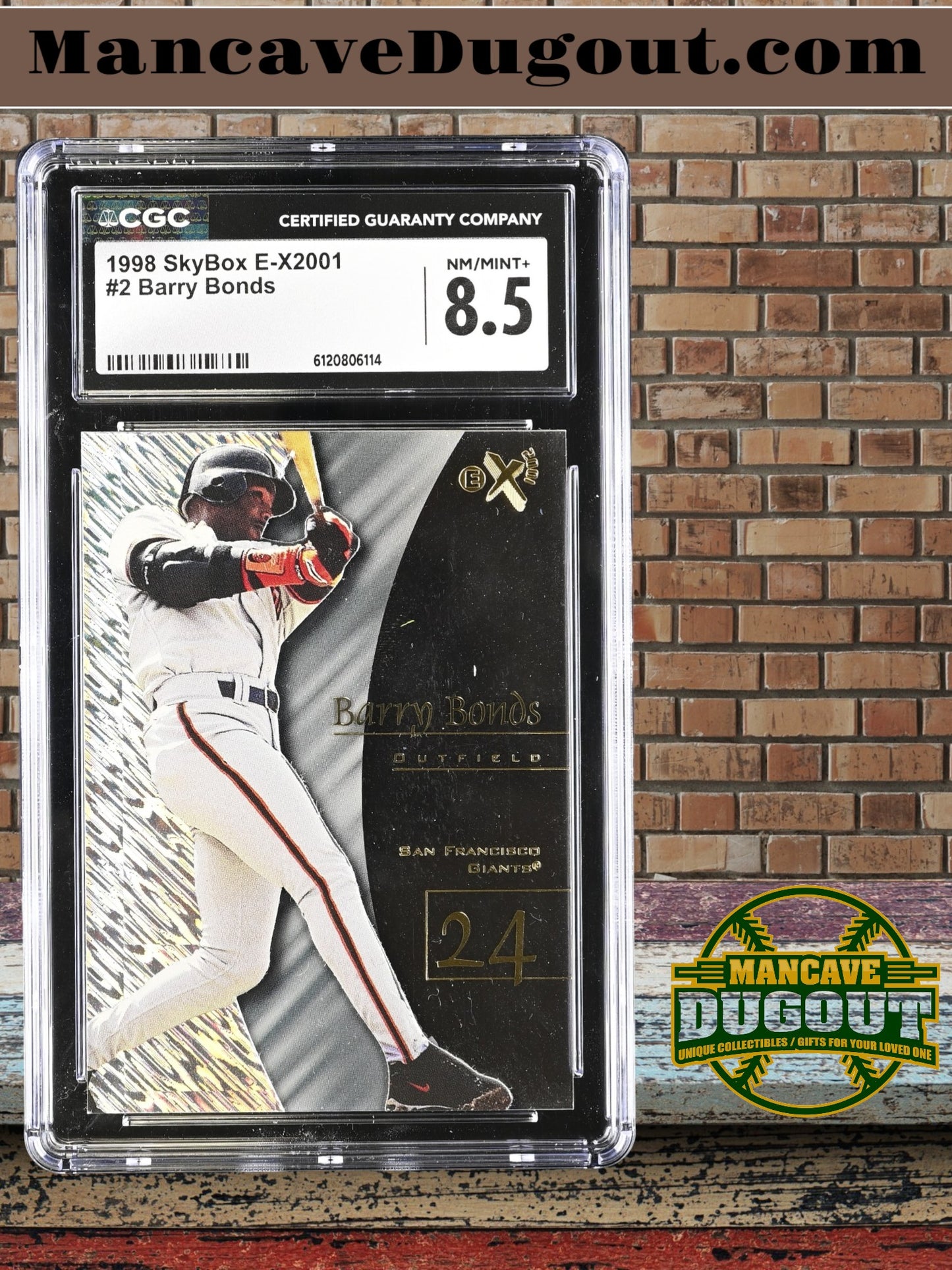 Barry Bonds — 1998 SkyBox E X2001 - Card #2 - CGC 8.5