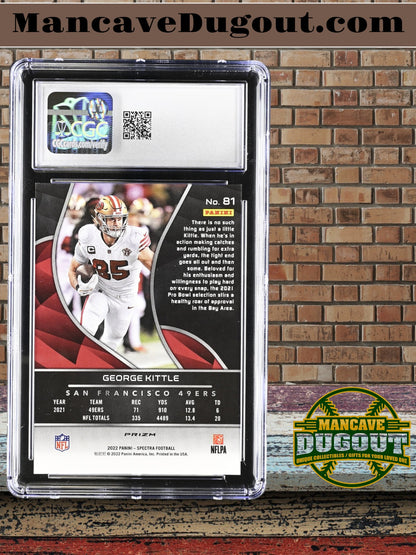 George Kittle — 2022 Panini Spectra - Silver Prizm Parallel #81 - CGC 9.5 Gem Mint
