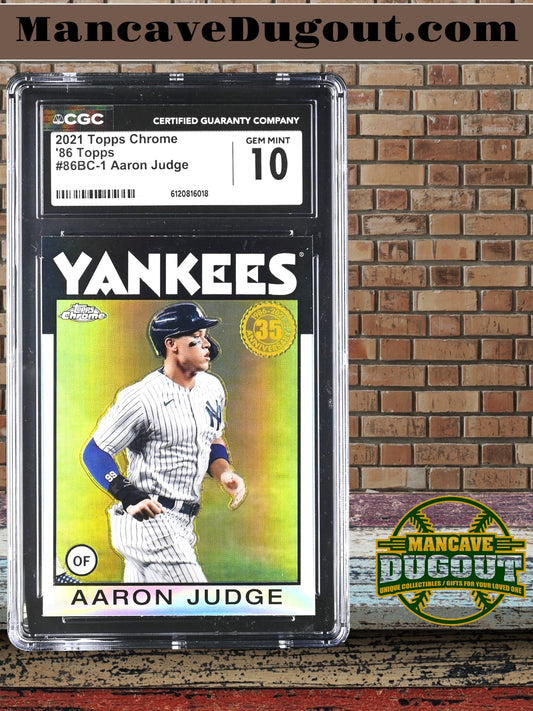 Aaron Judge — 2021 Topps Chrome - ’86 Topps Baseball Insert - #86BC1 - CGC 10 Gem Mint
