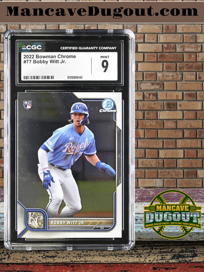 Bobby Witt Jr. — 2022 Bowman Chrome - Rookie Card #77 - CGC 9 Mint