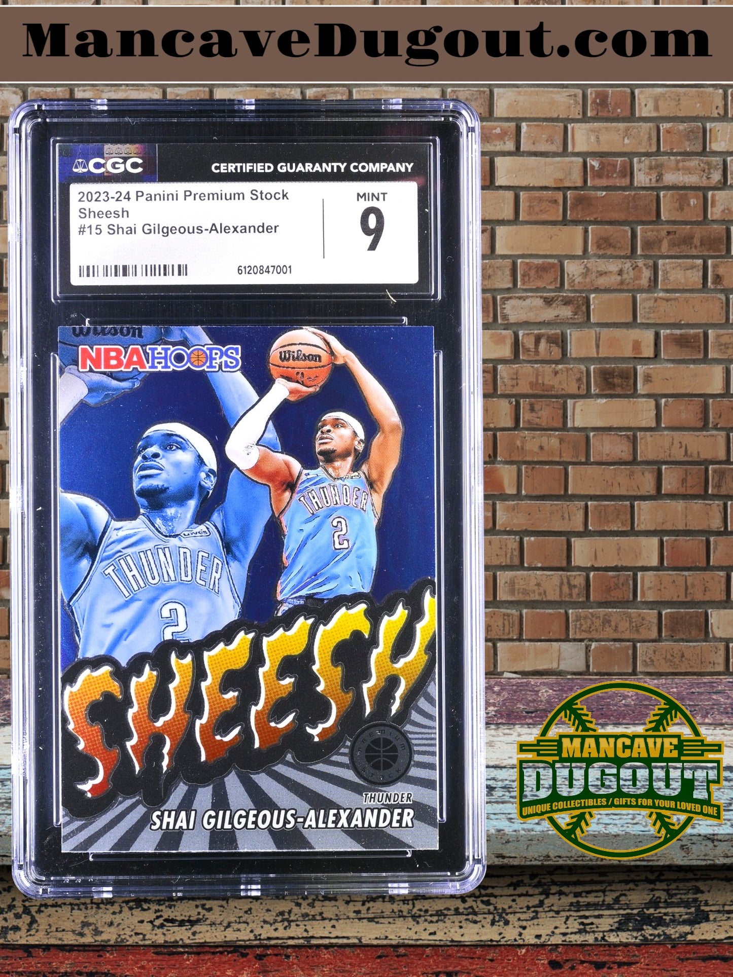Shai Gilgeous Alexander — 2023 24 Premium Stock - Sheesh Insert #15 - CGC 9 Mint