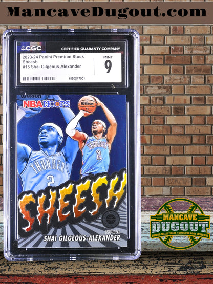 Shai Gilgeous Alexander — 2023 24 Premium Stock - Sheesh Insert #15 - CGC 9 Mint