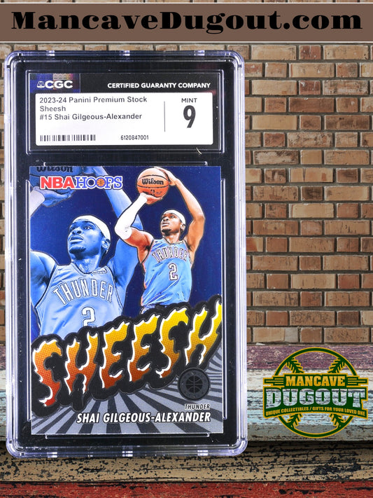 Shai Gilgeous Alexander — 2023 24 Premium Stock - Sheesh Insert #15 - CGC 9 Mint