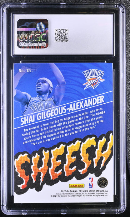 Shai Gilgeous Alexander — 2023 24 Premium Stock - Sheesh Insert #15 - CGC 9 Mint