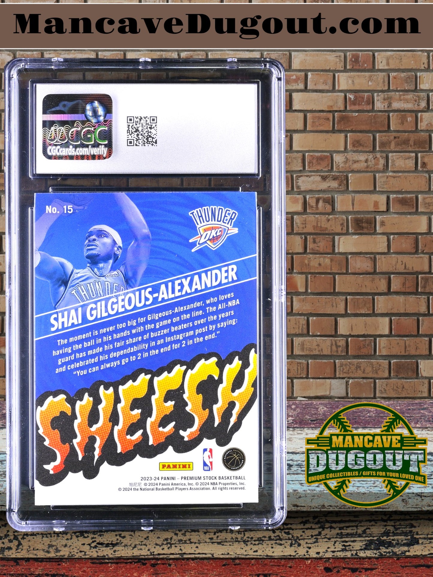 Shai Gilgeous Alexander — 2023 24 Premium Stock - Sheesh Insert #15 - CGC 9 Mint
