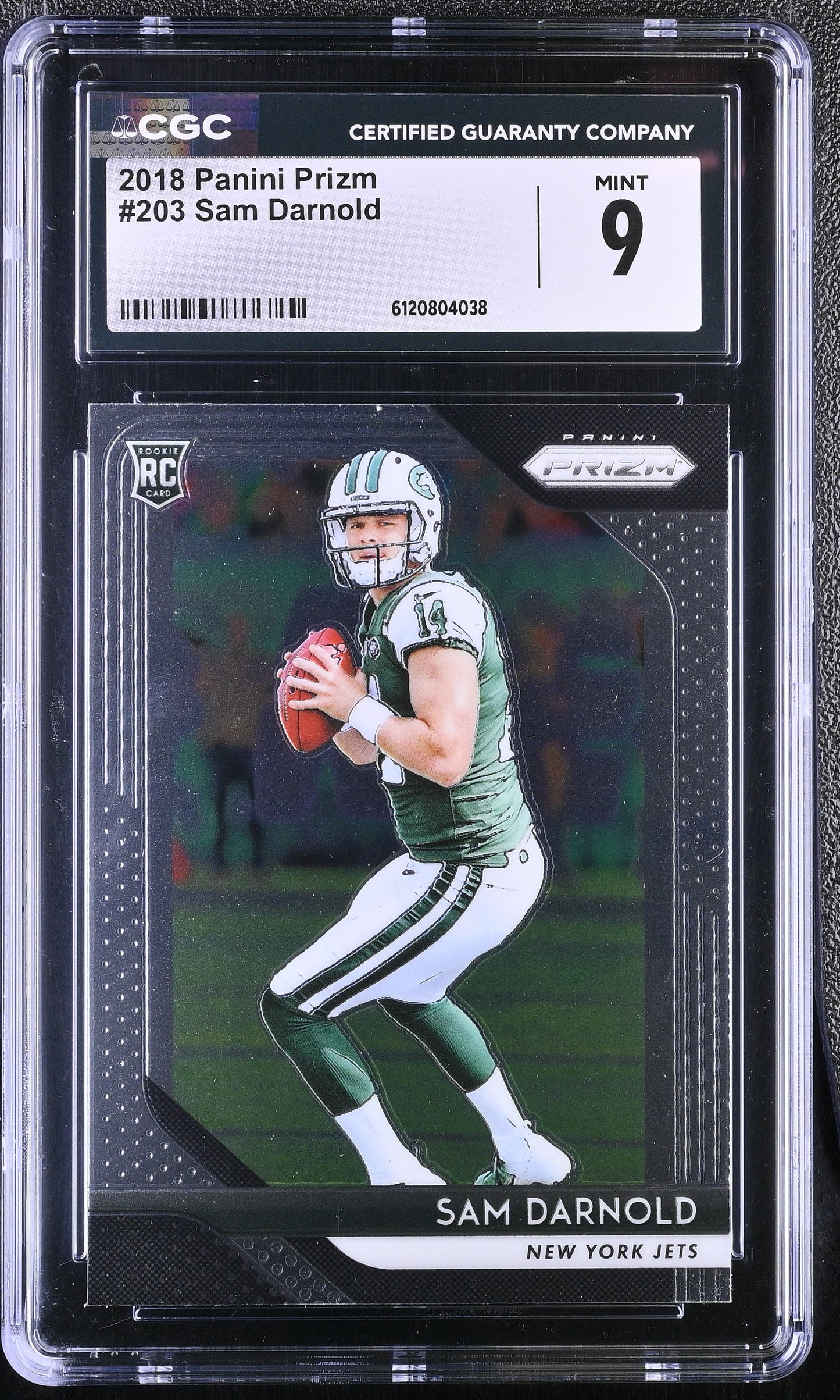 Sam Darnold — 2018 Panini Prizm #203 - Rookie Card (RC) - CGC 9 Mint
