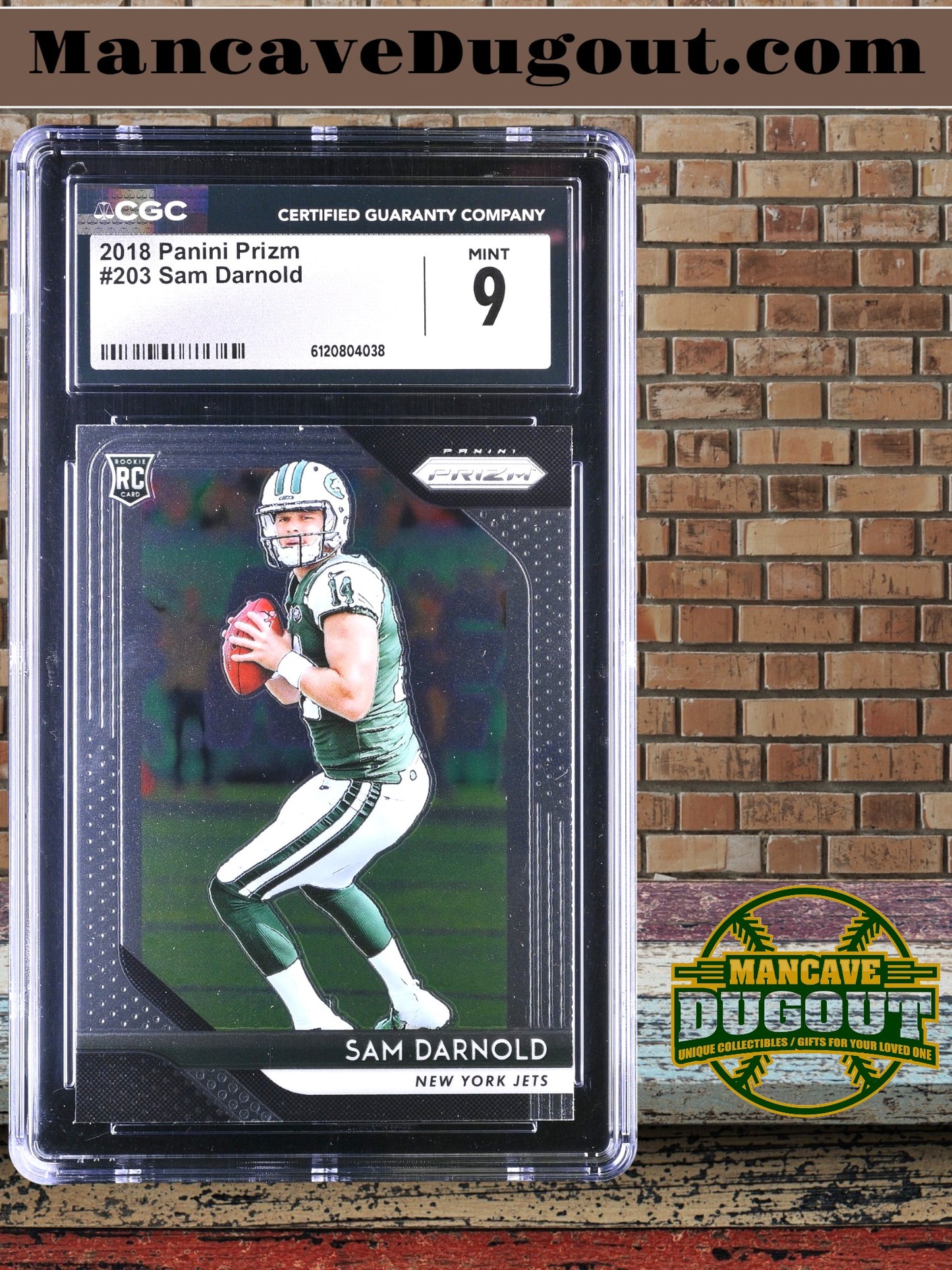 Sam Darnold — 2018 Panini Prizm #203 - Rookie Card (RC) - CGC 9 Mint