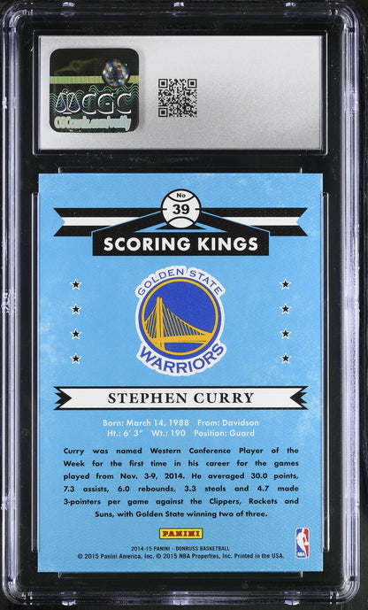 Stephen Curry – 2014 15 Donruss  Scoring Kings #39 (CGC 10 Gem Mint)
