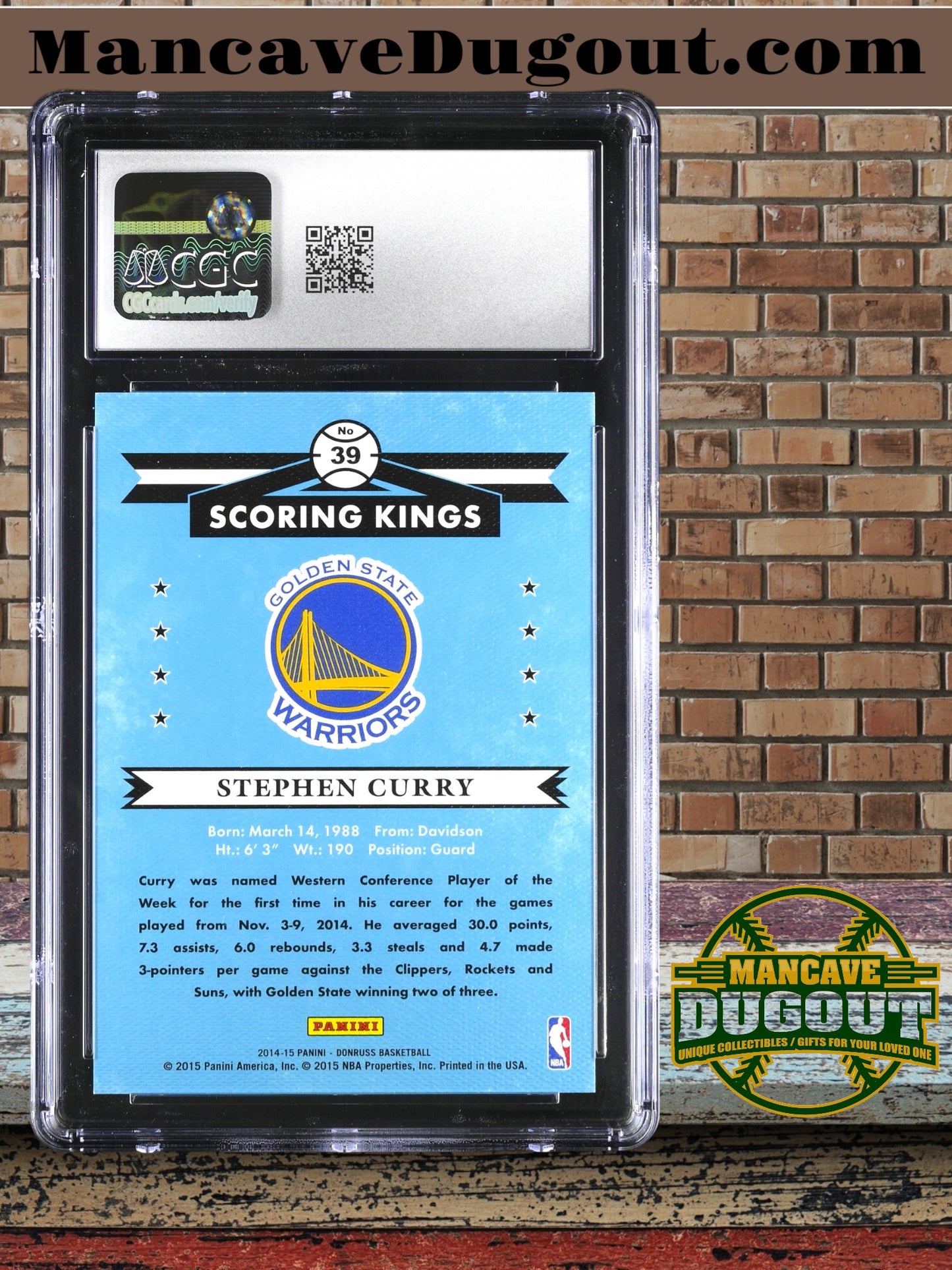 Stephen Curry – 2014 15 Donruss  Scoring Kings #39 (CGC 10 Gem Mint)