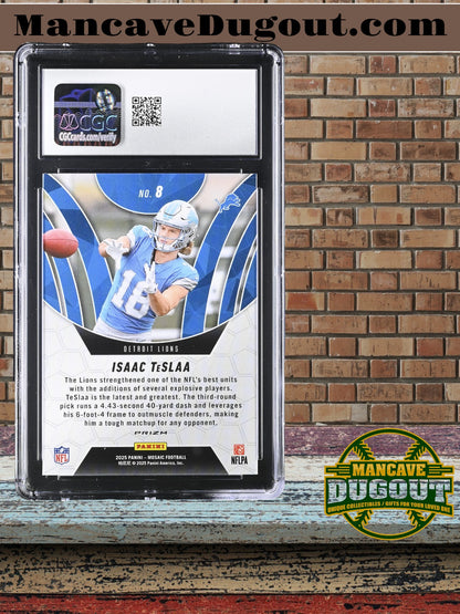 Isaac TeSlaa — 2025 Panini Mosaic Elevate Green #8 - Rookie Card (RC) - CGC 10 Gem Mint