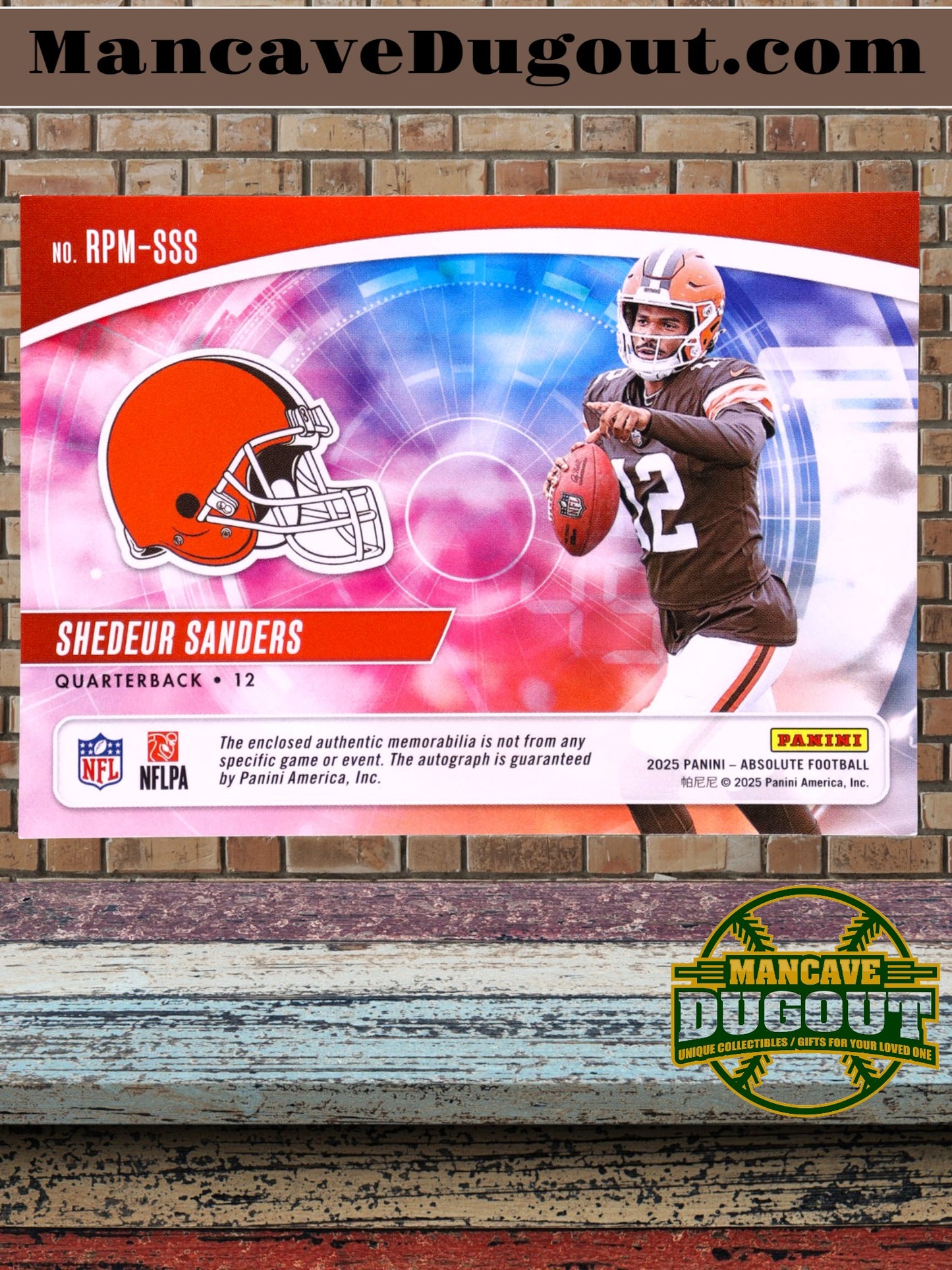 Shedeur Sanders – 2025 Panini Absolute - Rookie Premiere Materials Auto Spectrum #2 - Serial Numbered 94/99 • RC