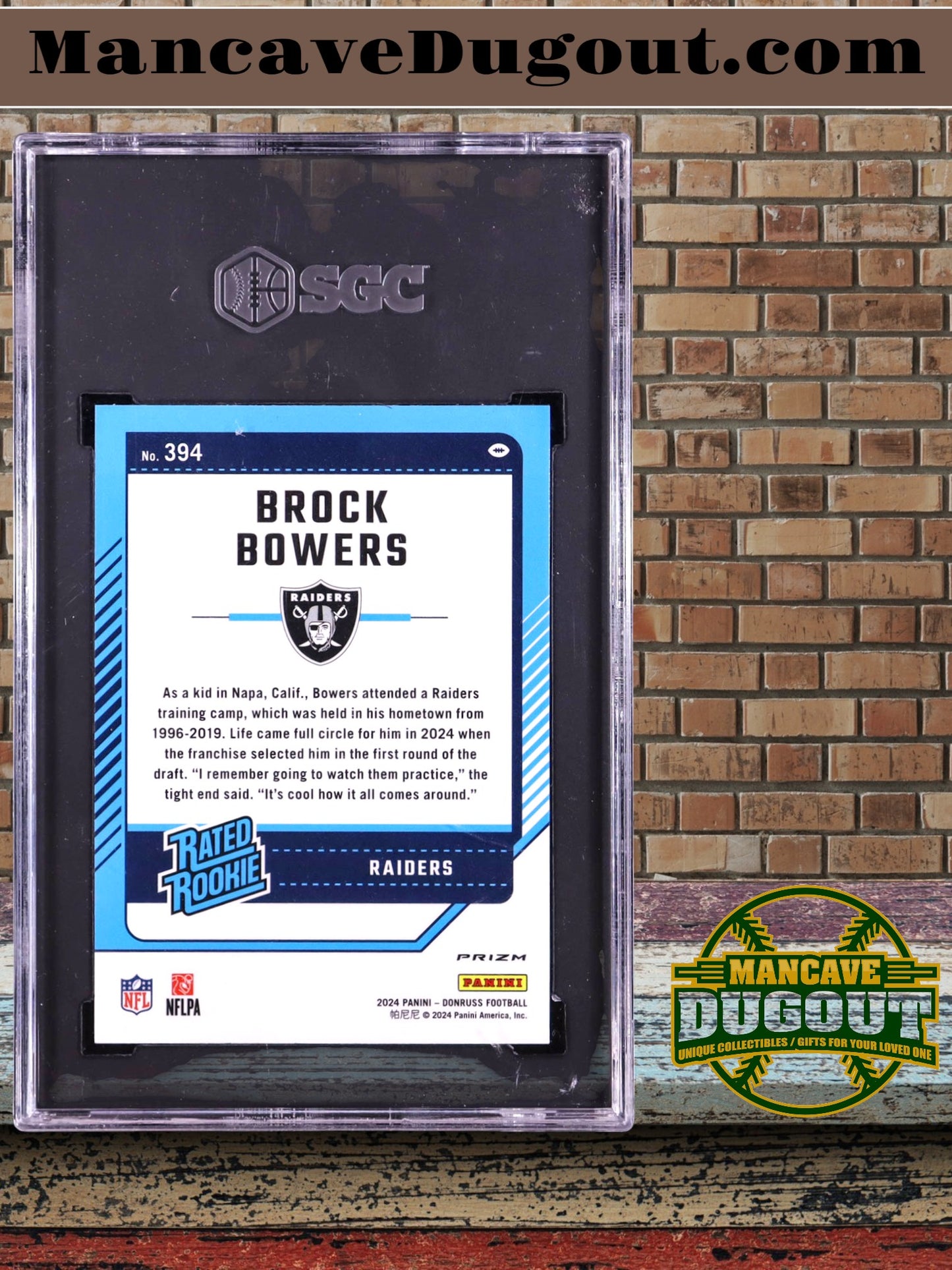 Brock Bowers – 2024 Donruss Optic - Rated Rookies Preview – Red Wave #394 (RC) - SGC 9.5 Gem Mint