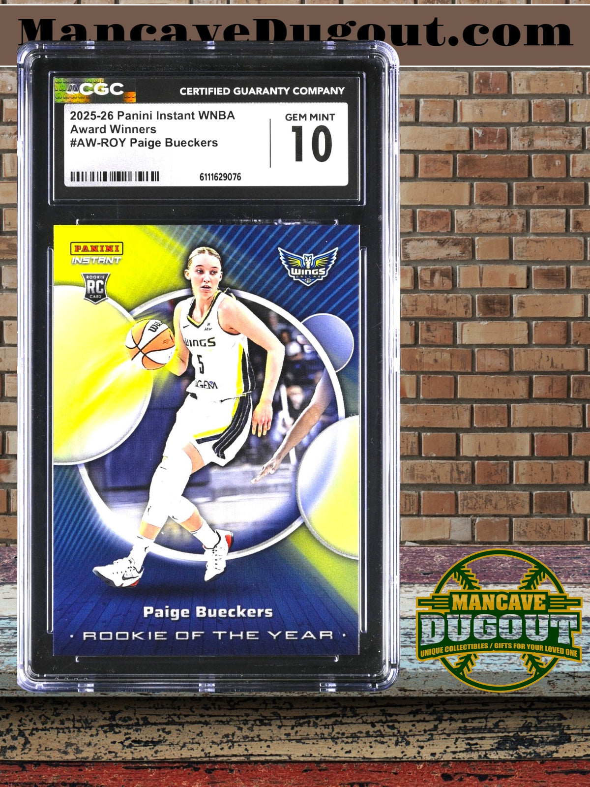Paige Bueckers — 2025 26 Panini Instant WNBA - Award Winners — Rookie of the Year (ROY) #AW ROY RC - CGC 10 — Gem Mint