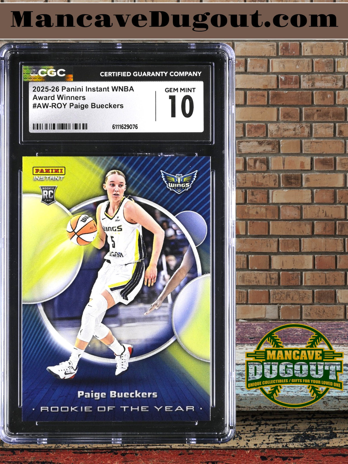 Paige Bueckers — 2025 26 Panini Instant WNBA - Award Winners — Rookie of the Year (ROY) #AW ROY RC - CGC 10 — Gem Mint