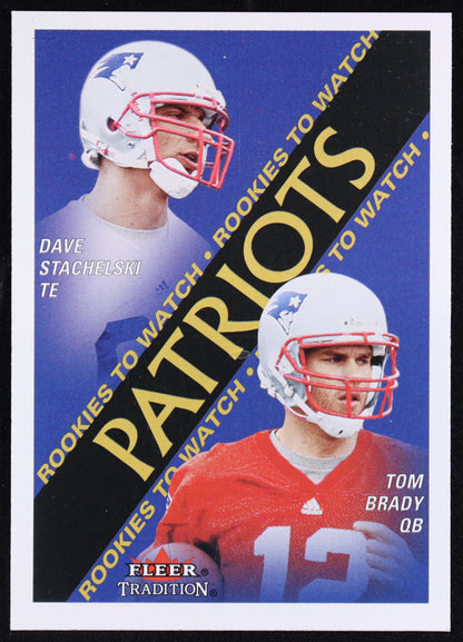 Tom Brady / Dave Stachelski - 2000 Fleer Tradition  352 – Rookie Card