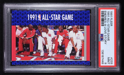 Michael Jordan — 1991 92 Fleer #233 - “’91 All Star Game – Enemies: A Love Story” PSA 9 Mint