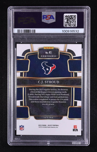 CJ Stroud — 2023 Select #41 RC - PSA 9 (Mint) - Rookie Card of the NFL’s Rising Superstar